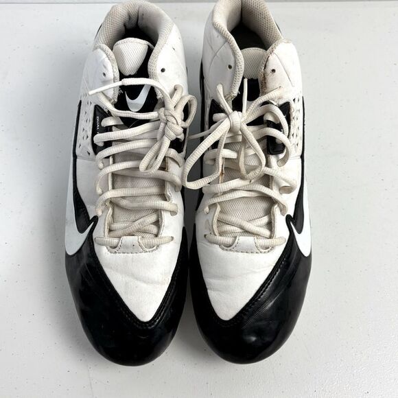 Nike Alpha Strike 3/4 Dual Pull Football Cleats Black & White Performance Sports - Picture 10 of 11